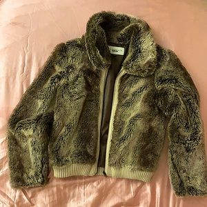 Sanctuary Surplus Faux Fur Bomber Jacket